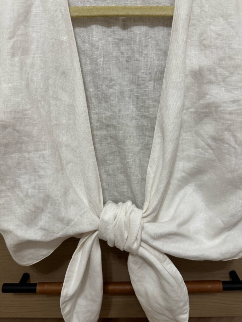 REVOLVE | Faithfull the Brand | Jamais Wrap Top white linen - Picture 7 of 14